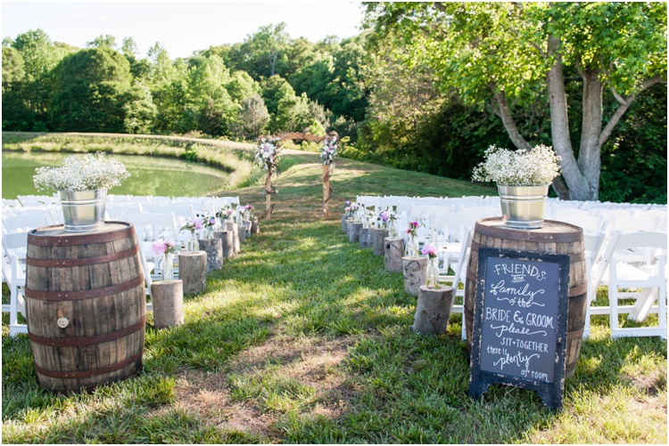 Mechanicsville VA Warriner's Way Farm navy and pink rustic wedding photos