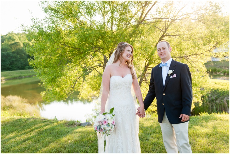 Mechanicsville VA Warriner's Way Farm navy and pink rustic wedding photos and bride and groom outdoor portraits