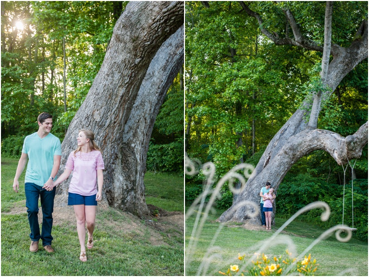 Fairview Farm Engagement Photos and large tree