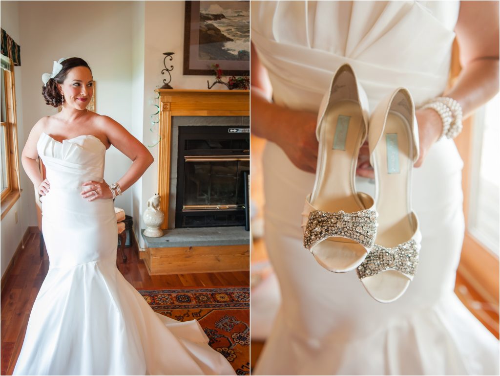 Seneca Lake NY Vineyard Wedding photos, bride getting ready photos