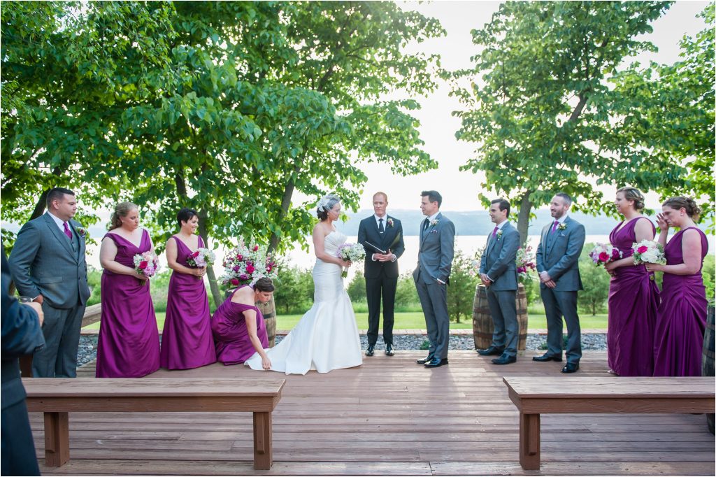 Seneca Lake NY Vineyard Wedding ceremony photos