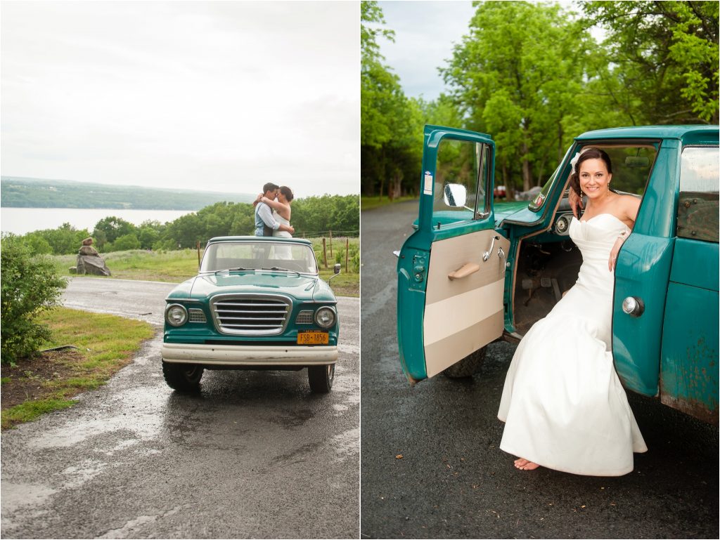 Seneca Lake NY Vineyard Wedding ceremony photos, bride and groom portraits in vines at vineyard