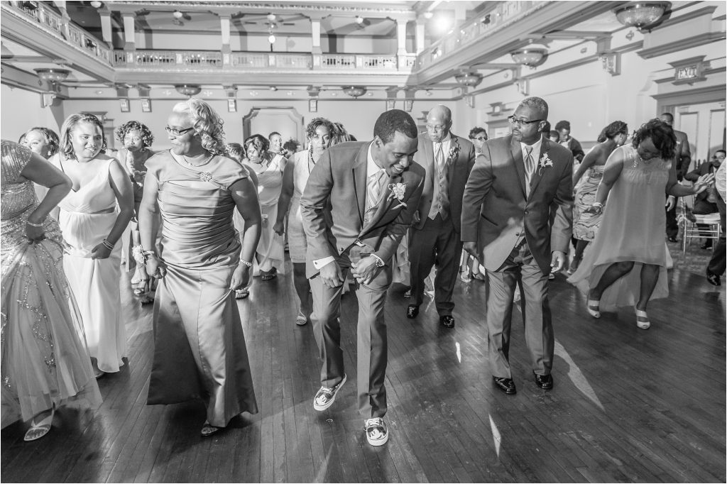 The John Marshall Ballroom groom dancing at reception photo