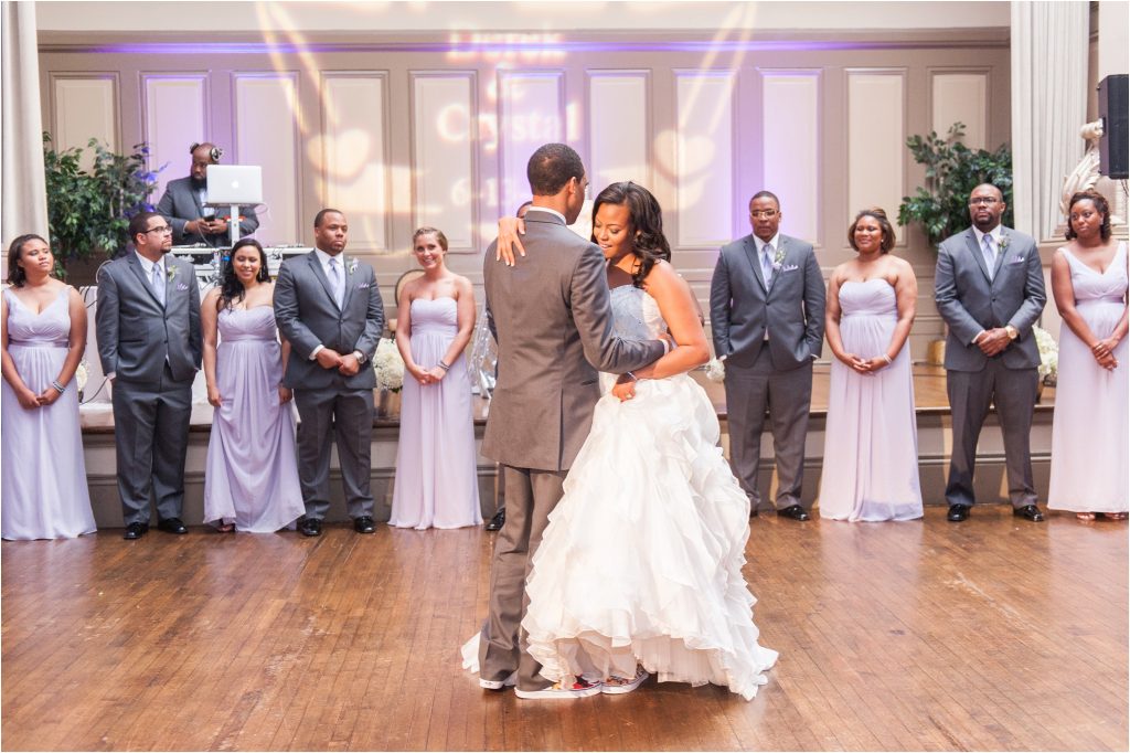 The John Marshall Ballroom bride and groom first dance at reception photo