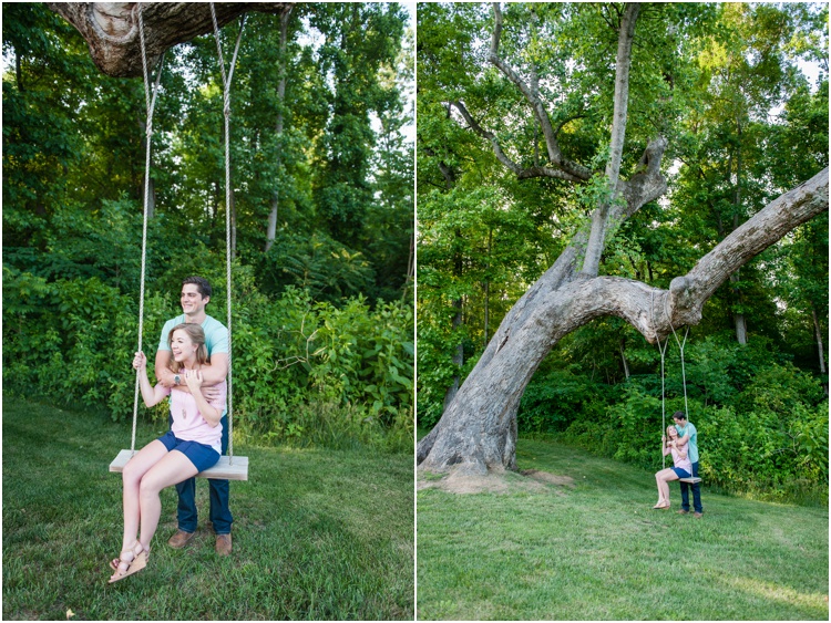 Fairview Farm Engagement Photos and tree swing